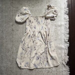 H&M Cream and Black Textured Dress